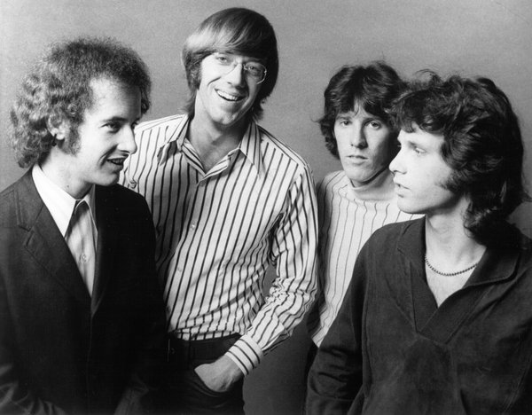 The Doors (L to R, Robby Krieger, Ray Manzarek, John Densmore and Jim Morrison)
