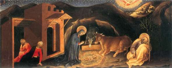 Nativity (1423), by Gentile da Fabriano, (in the Uffizi Gallery, Florence)