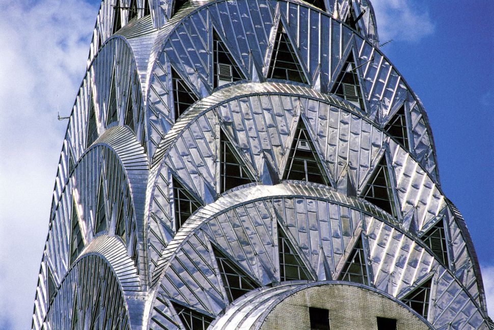 Chrysler Building, Detail of the stainless steel roof, New York City, USA